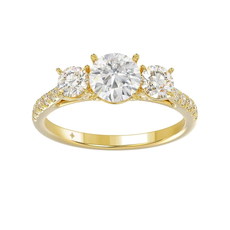 10k Gold Solitaire Ring Set with Lab-Grown Diamonds