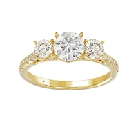 10k Gold Solitaire Ring Set with Lab-Grown Diamonds