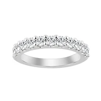 Bague Éternité en Argent Sertie de Diamants Cultivés Laboratoire