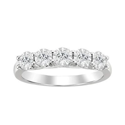 Eternity Ring in Silver Set with Lab-Grown Diamonds