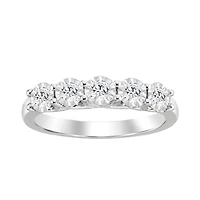 Eternity Ring in Silver Set with Lab-Grown Diamonds