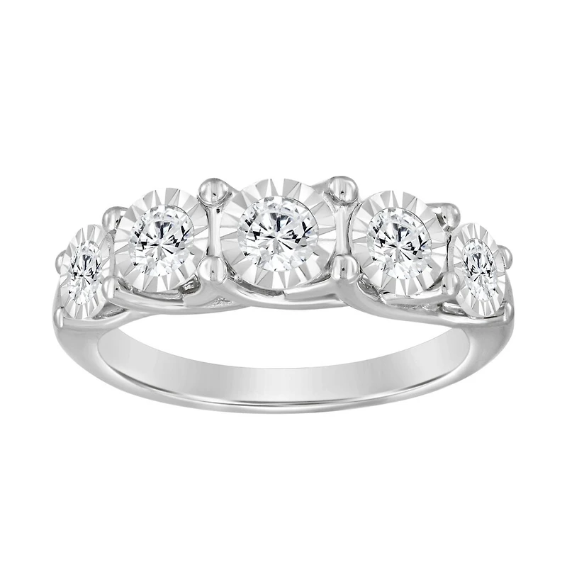 Ring Silver Set with Lab-Grown Diamonds