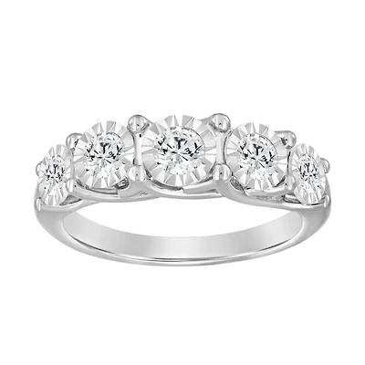 Ring Silver Set with Lab-Grown Diamonds