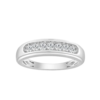 Sterling Silver Ring Set with 7 Lab-Grown Diamonds - 0.5ct. Color: white | Doucet Latendresse