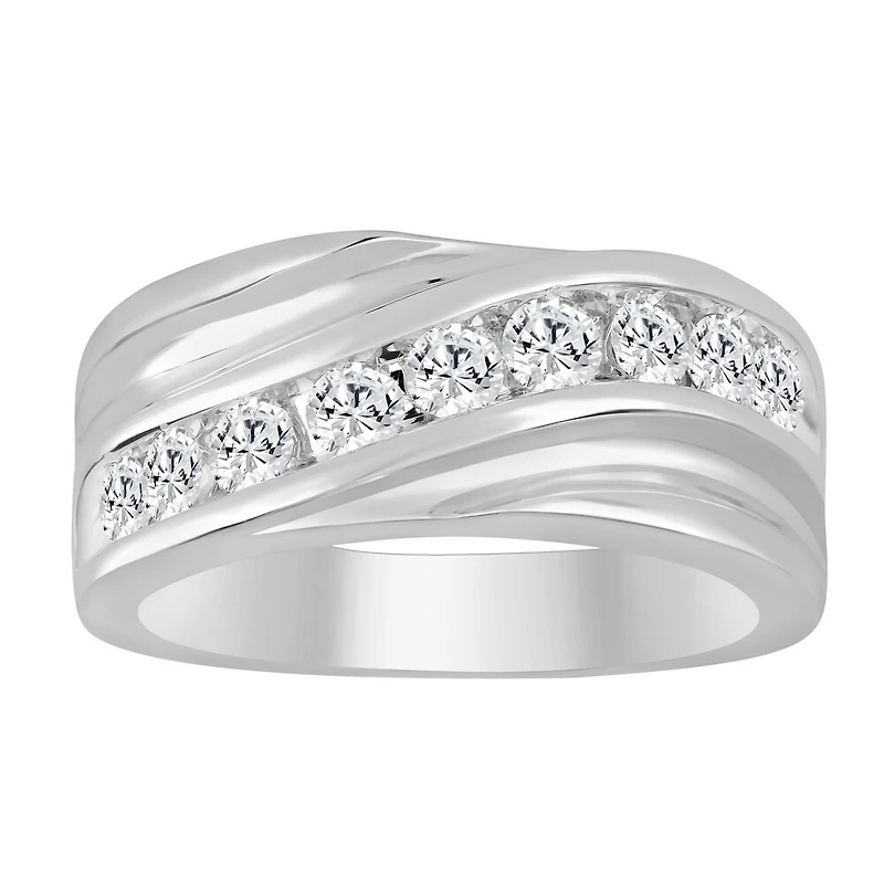 Ring Silver Set with Lab-Grown Diamonds