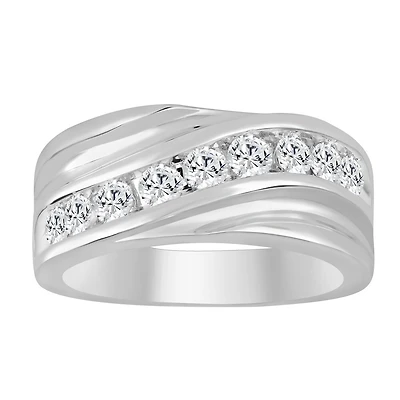 Silver Ring Set with Lab-Grown Diamonds - 1ct. Color: white | Doucet Latendresse
