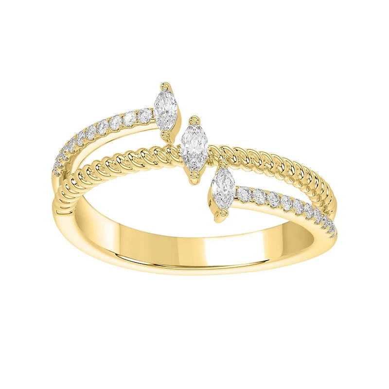 10k Gold Cocktail Ring Set with Diamonds
