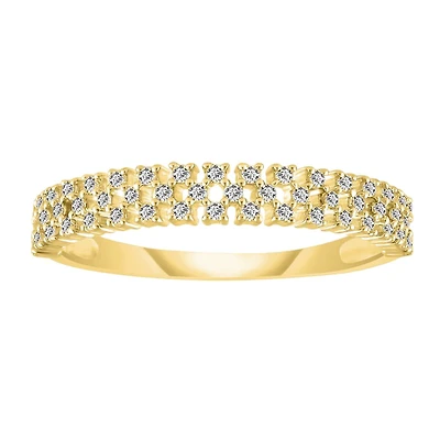 10k Gold Semi-Eternity Ring Set with Diamonds - 0.25ct, 3.5mm. Color: yellow | Doucet Latendresse