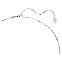 Collier Millenia en Métal Rhodié avec Cristaux Swarovski Bleu - 65 - 75 cm. Color: blanc | Doucet Latendresse