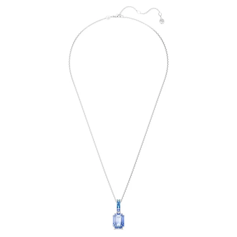 Collier Millenia en Métal Rhodié avec Cristaux Swarovski Bleu - 65 - 75 cm. Color: blanc | Doucet Latendresse