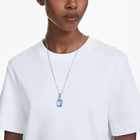 Collier Millenia en Métal Rhodié avec Cristaux Swarovski Bleu - 65 - 75 cm. Color: blanc | Doucet Latendresse