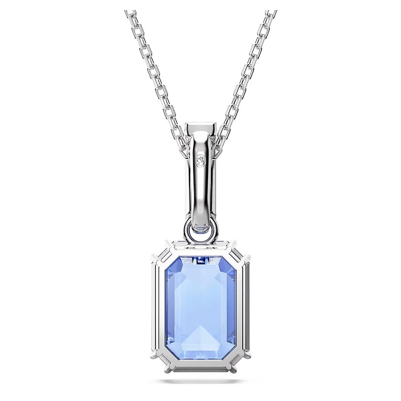 Collier Millenia en Métal Rhodié avec Cristaux Swarovski Bleu - 65 - 75 cm. Color: blanc | Doucet Latendresse