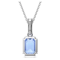 Collier Millenia en Métal Rhodié avec Cristaux Swarovski Bleu - 65 - 75 cm. Color: blanc | Doucet Latendresse