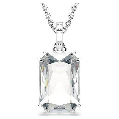 Millenia Necklace in Rhodium-Plated Metal with Swarovski Crystals - 65-75 cm. Color: white | Doucet Latendresse
