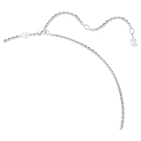 Collier Millenia en Métal Rhodié avec Cristaux Swarovski - 65-75 cm. Color: blanc | Doucet Latendresse