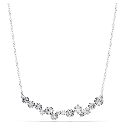Constella Necklace in Rhodium-Plated Metal with Swarovski Crystals of Various Sizes. Color: white | Doucet Latendresse