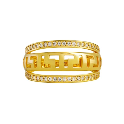 Bague en Or 10k Sertie de Zircons Cubiques. Color: jaune | Doucet Latendresse