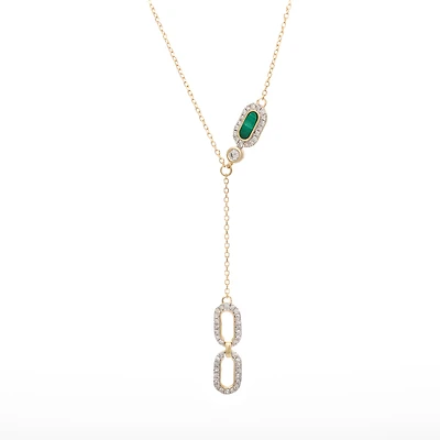 Collier avec Pendentif en Or 10K Serti de Diamants