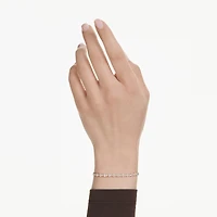 Matrix Tennis Bracelet in Gold Plated Metal with Swarovski Crystals - 9.5