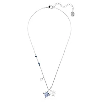 Pendentif Symbolica en Métal Rhodié avec Cristal Swarovski Étoile Bleu. Color: blanc | Doucet Latendresse