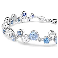 Bracelet Constella en Métal Rhodié Serti de Cristaux Swarovski Bleus. Color: blanc | Doucet Latendresse