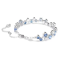 Bracelet Constella en Métal Rhodié Serti de Cristaux Swarovski Bleus. Color: blanc | Doucet Latendresse