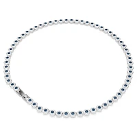 Collier Una Angelic en Métal Rhodié avec Cristaux Swarovski Bleu - 40cm. Color: blanc | Doucet Latendresse