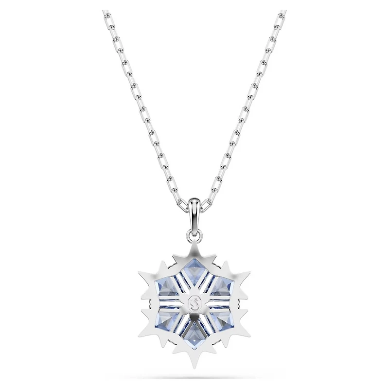 Collier Magic en Métal Rhodié avec Cristaux Swarovski Bleu - 43cm. Color: blanc | Doucet Latendresse