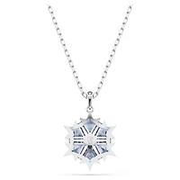 Collier Magic en Métal Rhodié avec Cristaux Swarovski Bleu - 43cm. Color: blanc | Doucet Latendresse