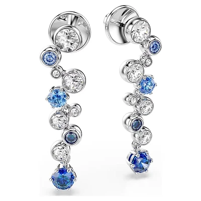 Boucles d'Oreilles Constella avec Cristaux Swarovski de Tailles Variées. Color: blanc | Doucet Latendresse