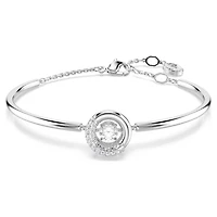 Bracelet-Jonc Dextera en Métal Rhodié - 17 cm. Color: blanc | Doucet Latendresse