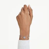 Magic Bracelet in Rhodium-Plated Metal with Blue Swarovski Crystals - 9.5