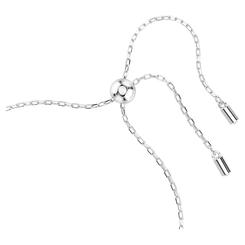 Rhodium-Plated Metal “Magic” Bracelet with Blue Swarovski Crystals in the Shape of an Angel - 9.5