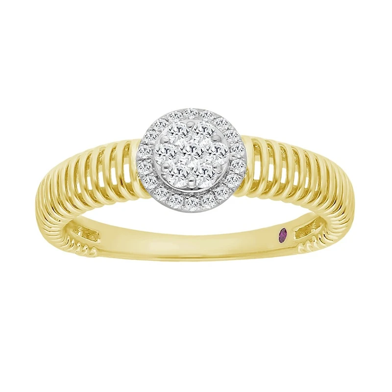 10k Gold Cocktail Ring Set with Diamonds