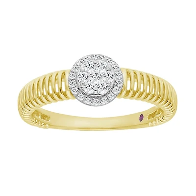 10k Gold Cocktail Ring Set with Diamonds