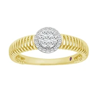 Bague Cocktail en Or 10k Sertie de Diamants