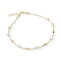 Bracelet avec Perles et Billes en Or 10K - 8