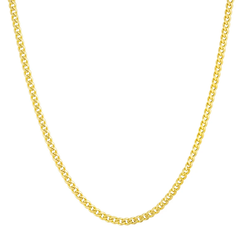 Chaine Gourmette en Or 10k - 4.5mm, 24