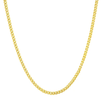 Chaine Gourmette en Or 10k - 4.5mm, 24