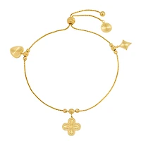 Adjustable Sterling Silver Bracelet with Various Designs - 10