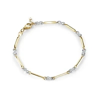 Bracelet with Infinity Set with Cubic Zirconia in Two-Tone 10k Gold - 7.5