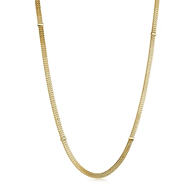 10K Gold Curb Link Necklace - 18