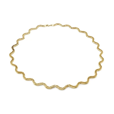 Collier en Forme de Vague en Or 10K - 18