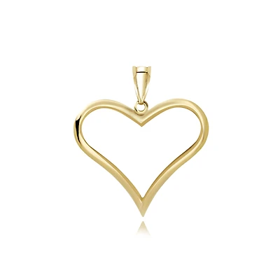 Pendentif Coeur Poli en Or 10K. Color: jaune | Doucet Latendresse
