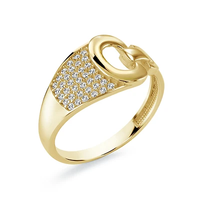 10k Gold Ring Set with Cubic Zirconia Stones. Color: yellow | Doucet Latendresse