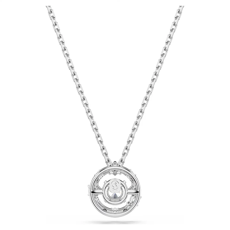 Pendentif Constella en Métal Rhodié Serti de Cristaux Swarovski - 45cm. Color: blanc | Doucet Latendresse