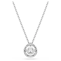 Pendentif Constella en Métal Rhodié Serti de Cristaux Swarovski - 45cm. Color: blanc | Doucet Latendresse