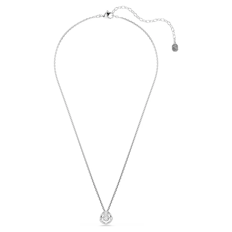 Pendentif Constella en Métal Rhodié Serti de Cristaux Swarovski - 45cm. Color: blanc | Doucet Latendresse