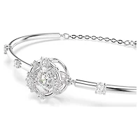 Constella Bangle Bracelet in Rhodium-Plated Metal with Cubic Zirconia - 6.25