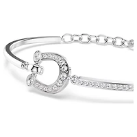 Bracelet Symbolica avec Fer à Cheval Serti de Cristaux Swarovski. Color: blanc | Doucet Latendresse